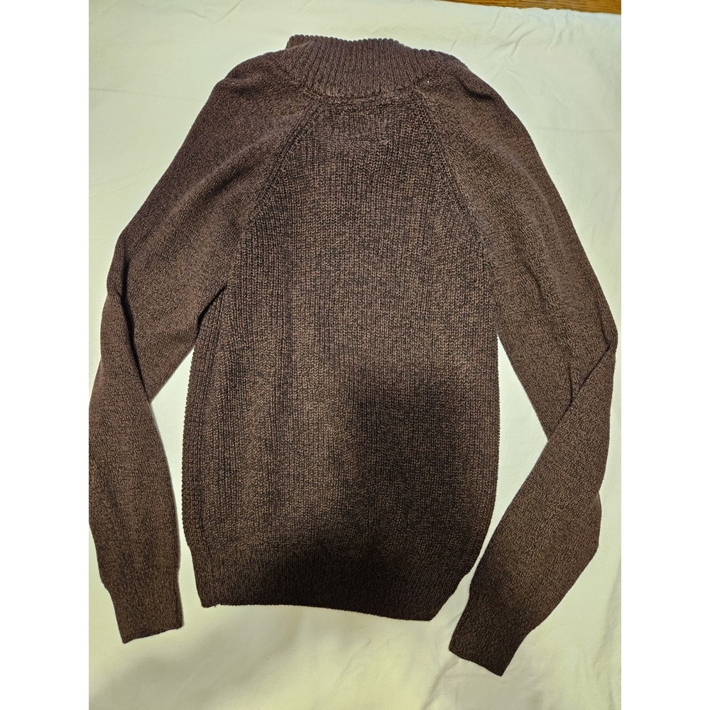 Weatherproof Vintage Small Brown Knit Pullover Sweater 3 Button Mock Neck - Picture 7 of 7